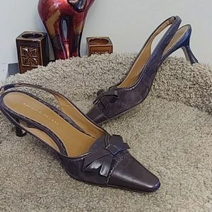 Antonio Melani Suede & leather Slingbacks As 7.5